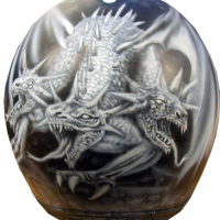 dragon helmet white